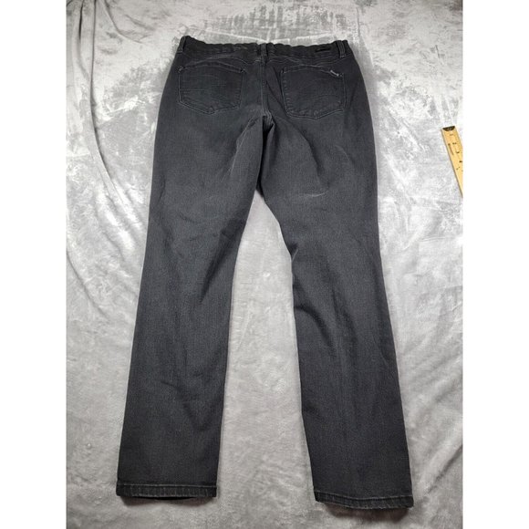 Seven7 Jeans Women's 16 Tummyless High Rise Skinny Black Distressed‎ Denim 36x28 - Picture 9 of 9